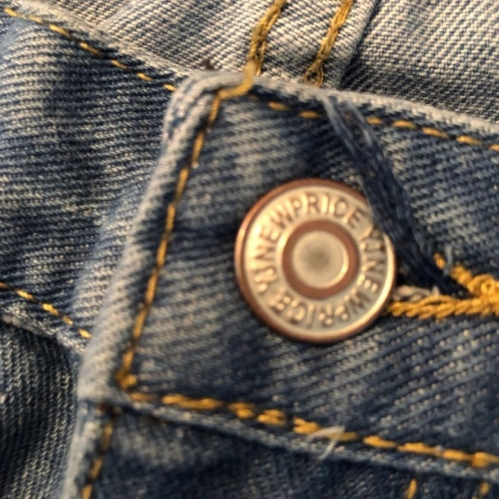 Yjnewprice blue distressed raw hem jeans size 3XL - Picture 7 of 8